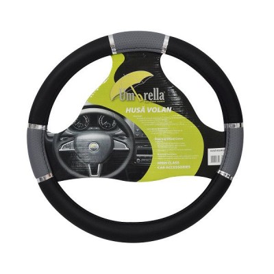 Descriere: protejeaza volanul, asigurandu-l impotriva deteriorarilor

material rezistent, placut la atingere

nu icomodeaza in timpul conducerii

compatibil cu volane cu diametrul intre 37-39cm

Instructiuni de montaj: se curata volanul cu un degresant

- se aplica husa prin rulare pe volan
